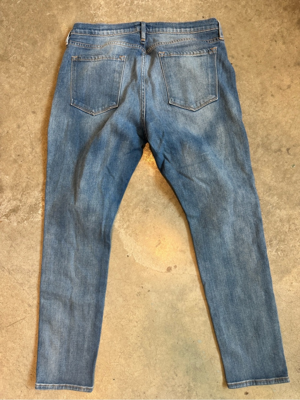 131. Frame Le Garçon Denim Light Blue Cropped Slim Jeans - Picture 5 of 5